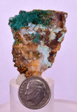 4.1cms DRUZY CALCITE MALACHITE CRYSTAL LILY MINE PERU MINERAL DB259