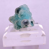 3.2cms DRUZY CHRYSOCOLLA QUARTZ CRYSTAL LILY MINE PERU 2000 YEAR DB259
