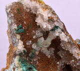 9.3cms DRUZY CHRYSOCOLLA QUARTZ CRYSTAL LILY MINE PERU 2000 YEAR DB260