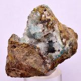 5.1cms DRUZY CHRYSOCOLLA QUARTZ CRYSTAL LILY MINE PERU 2000 YEAR DB261