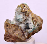 5.1cms DRUZY CHRYSOCOLLA QUARTZ CRYSTAL LILY MINE PERU 2000 YEAR DB261