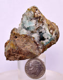 5.1cms DRUZY CHRYSOCOLLA QUARTZ CRYSTAL LILY MINE PERU 2000 YEAR DB261