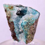 5.2cms DRUZY CHRYSOCOLLA QUARTZ CRYSTAL LILY MINE PERU 2000 YEAR DB264