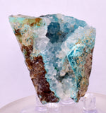 5.2cms DRUZY CHRYSOCOLLA QUARTZ CRYSTAL LILY MINE PERU 2000 YEAR DB264