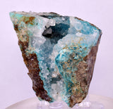 5.2cms DRUZY CHRYSOCOLLA QUARTZ CRYSTAL LILY MINE PERU 2000 YEAR DB264