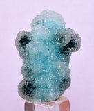 3cms DRUZY CHRYSOCOLLA QUARTZ CRYSTAL LILY MINE PERU 2000 YEAR DB266