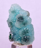 3cms DRUZY CHRYSOCOLLA QUARTZ CRYSTAL LILY MINE PERU 2000 YEAR DB266