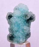 3cms DRUZY CHRYSOCOLLA QUARTZ CRYSTAL LILY MINE PERU 2000 YEAR DB266