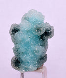 3cms DRUZY CHRYSOCOLLA QUARTZ CRYSTAL LILY MINE PERU 2000 YEAR DB266