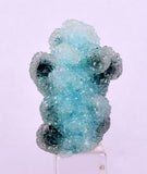 3cms DRUZY CHRYSOCOLLA QUARTZ CRYSTAL LILY MINE PERU 2000 YEAR DB266