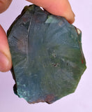 57.9grs GEM SILICA CHRYSOCOLLA CHALCEDONY LILY MINE SLAB PERU SB233