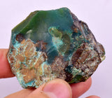 57.9grs GEM SILICA CHRYSOCOLLA CHALCEDONY LILY MINE SLAB PERU SB233