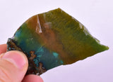 49grs GEM SILICA CHRYSOCOLLA CHALCEDONY LILY MINE SLAB PERU SB231