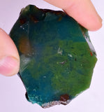 57.9grs GEM SILICA CHRYSOCOLLA CHALCEDONY LILY MINE SLAB PERU SB233