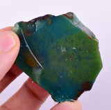 57.9grs GEM SILICA CHRYSOCOLLA CHALCEDONY LILY MINE SLAB PERU SB233