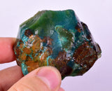 57.9grs GEM SILICA CHRYSOCOLLA CHALCEDONY LILY MINE SLAB PERU SB233