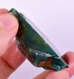 57.9grs GEM SILICA CHRYSOCOLLA CHALCEDONY LILY MINE SLAB PERU SB233