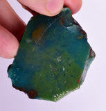 57.9grs GEM SILICA CHRYSOCOLLA CHALCEDONY LILY MINE SLAB PERU SB233