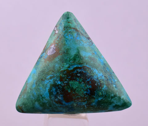 2.9cms  BLUE CHRYSOCOLLA MALACHITE PERU SCENIC CABOCHON PENDANT BB401