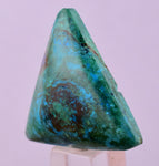 2.9cms  BLUE CHRYSOCOLLA MALACHITE PERU SCENIC CABOCHON PENDANT BB401