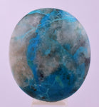 48.5arats  BLUE CHRYSOCOLLA QUARTZ MALACHITE PERU SCENIC CABOCHON PENDANT BB402