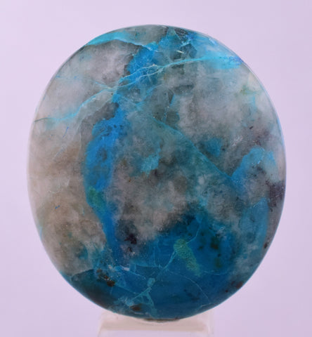 48.5arats  BLUE CHRYSOCOLLA QUARTZ MALACHITE PERU SCENIC CABOCHON PENDANT BB402