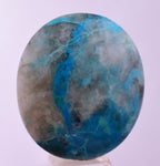 48.5arats  BLUE CHRYSOCOLLA QUARTZ MALACHITE PERU SCENIC CABOCHON PENDANT BB402