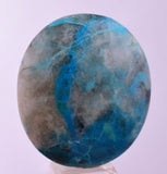 48.5arats  BLUE CHRYSOCOLLA QUARTZ MALACHITE PERU SCENIC CABOCHON PENDANT BB402