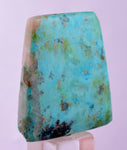 30carats  BLUE CHRYSOCOLLA QUARTZ MALACHITE PERU SCENIC CABOCHON PENDANT BB403