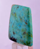 30carats  BLUE CHRYSOCOLLA QUARTZ MALACHITE PERU SCENIC CABOCHON PENDANT BB403