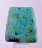 30carats  BLUE CHRYSOCOLLA QUARTZ MALACHITE PERU SCENIC CABOCHON PENDANT BB403