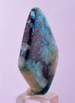 30carats  BLUE CHRYSOCOLLA QUARTZ MALACHITE PERU SCENIC CABOCHON PENDANT BB404