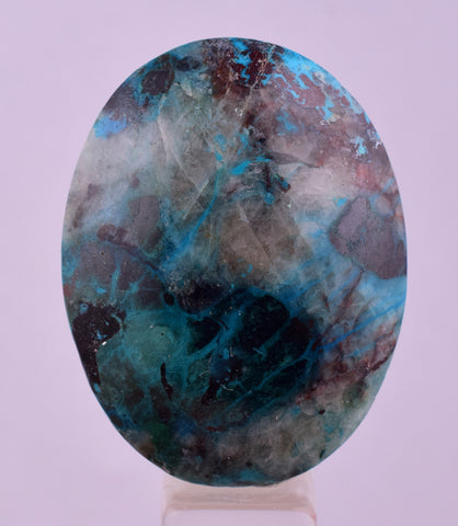 57.5carats  BLUE CHRYSOCOLLA QUARTZ MALACHITE PERU SCENIC CABOCHON PENDANT BB405