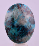 57.5carats  BLUE CHRYSOCOLLA QUARTZ MALACHITE PERU SCENIC CABOCHON PENDANT BB405