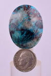 57.5carats  BLUE CHRYSOCOLLA QUARTZ MALACHITE PERU SCENIC CABOCHON PENDANT BB405