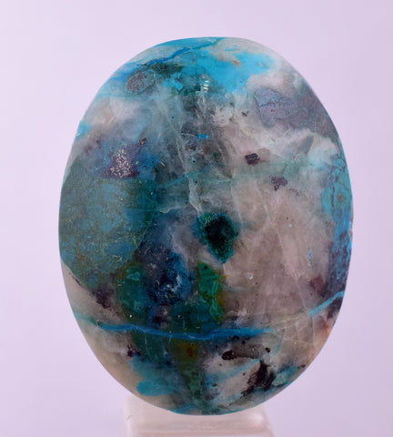 48.5carats  BLUE CHRYSOCOLLA QUARTZ MALACHITE PERU SCENIC CABOCHON PENDANT BB407