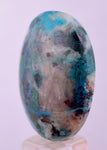 48.5carats  BLUE CHRYSOCOLLA QUARTZ MALACHITE PERU SCENIC CABOCHON PENDANT BB407
