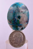 48.5carats  BLUE CHRYSOCOLLA QUARTZ MALACHITE PERU SCENIC CABOCHON PENDANT BB407
