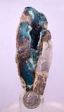 8.9cms DRUZY CHRYSOCOLLA QUARTZ CRYSTAL LILY MINE PERU 2000 YEAR DB267