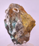 12cms DRUZY CHRYSOCOLLA QUARTZ CRYSTAL LILY MINE PERU 2000 YEAR DB268