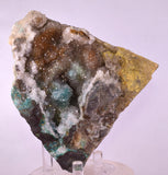 12cms DRUZY CHRYSOCOLLA QUARTZ CRYSTAL LILY MINE PERU 2000 YEAR DB268