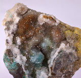 12cms DRUZY CHRYSOCOLLA QUARTZ CRYSTAL LILY MINE PERU 2000 YEAR DB268