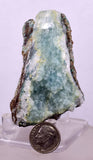 6.9cms DRUZY CHRYSOCOLLA QUARTZ CRYSTAL LILY MINE PERU 2000 YEAR DB270