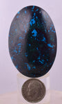 5.2cms CHRYSOCOLLA CABOCHON PERU PARROT WING EILAT STONE JEWELRY PENDANT BB408