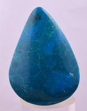 4.3cms CHRYSOCOLLA CABOCHON PERU PARROT WING EILAT STONE JEWELRY PENDANT BB409