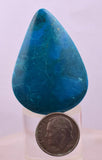 4.3cms CHRYSOCOLLA CABOCHON PERU PARROT WING EILAT STONE JEWELRY PENDANT BB409