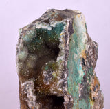 8.6cms DRUZY CHRYSOCOLLA QUARTZ CRYSTAL LILY MINE PERU 2000 YEAR DB271