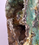 8.6cms DRUZY CHRYSOCOLLA QUARTZ CRYSTAL LILY MINE PERU 2000 YEAR DB271