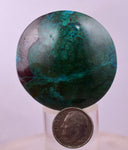 4.4cms CHRYSOCOLLA CABOCHON PERU PARROT WING EILAT STONE JEWELRY PENDANT BB411