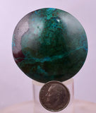 4.4cms CHRYSOCOLLA CABOCHON PERU PARROT WING EILAT STONE JEWELRY PENDANT BB411